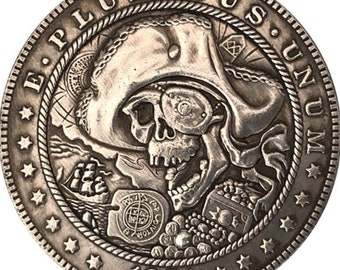 Skeleton metal coin new gift coin metallic coins