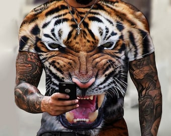 Camiseta camiseta TIger camisa top camisa tela calidad camiseta regalo camiseta