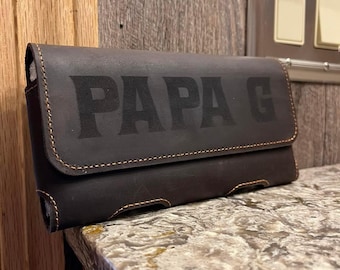 Durable Leather-Phone Holster, Custom Phone Holster