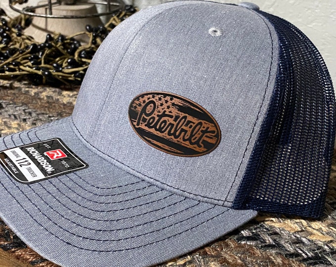 Peterbilt Trucker Hat: Laser Cut Patch, Richardson 112 Snapback