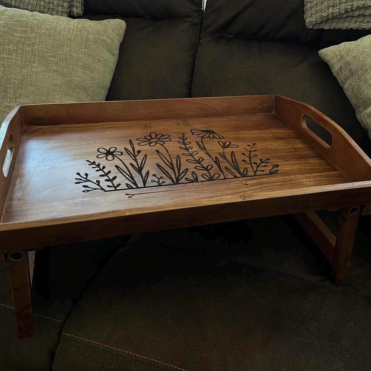 LLE Laser Etching Breakfast in Bed Tray