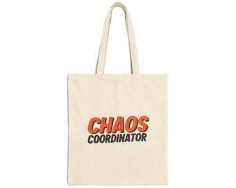 Bolsa de lona "Coordinador del Caos" / Regalo divertido para mamás y maestras / Bolsa de compras ecológicas para el supermercado