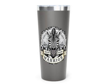 Vaso térmico Ehlers-Danlos Warrior Zebra, taza de viaje de acero inoxidable con aislamiento de 22 oz.