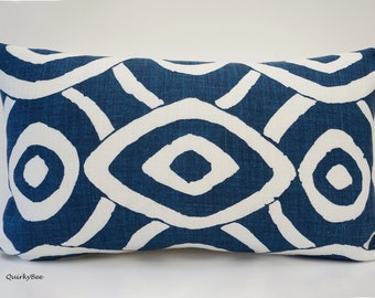 William Yeoward Latea Indigo Cushion Cover 12&quot; x 20&quot;