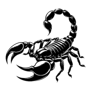 Scorpion Tattoo Clipart SVG, Vector Image (Digital Download)