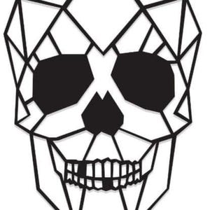 Geometric Skull SVG: Tattoo Clipart, Laser Cut Vector (Digital Download)