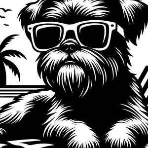Spiaggia di Griffon a Bruxelles per taglio laser, download digitale istantaneo di Wall Art - file PDF, PNG, DXF, JPEG, CDR inclusi