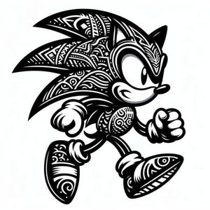 Gotta Craft Fast! Free Sonic -  Instant Digital Download - pdf, png, dxf, jpeg, cdr files included