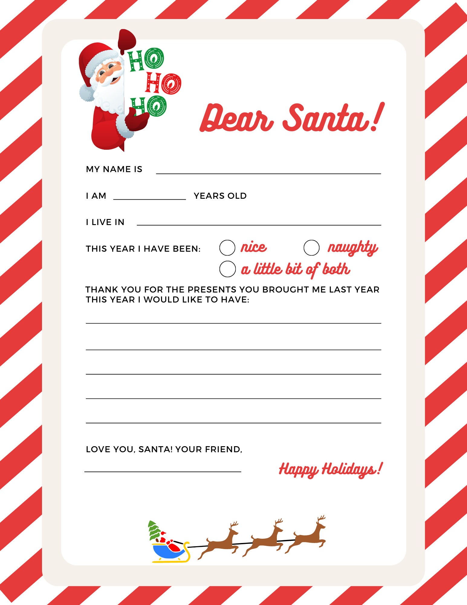 Santa Letter, Letter to Santa, Letter From Santa - Etsy