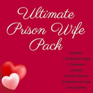 Ultimate Starter Prison Wife Pack - Estacionário, cartas, jogos e MAIS!
