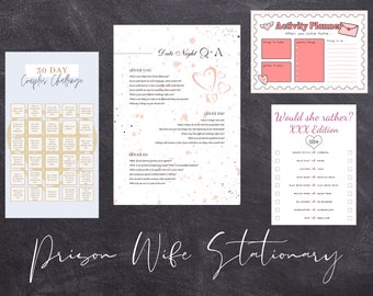 30 day couples challenge prison wife prison girlfriend etsy