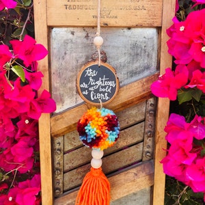 The Righteous are Bold as Lions Car Charm I Cute Car Charm