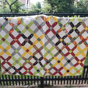Handmade Boho Multi-Color Throw Quilt 51x59