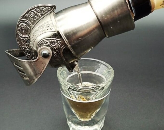 Vintage Medieval Knight Helmet Stainless Wine/liquor Bottle Stopper