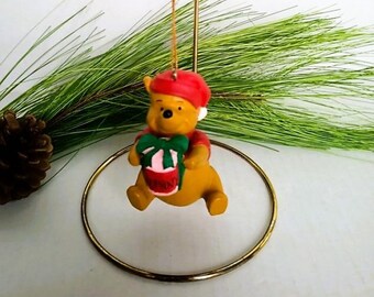 Vintage Disney Winnie the Pooh Christmas Ornament, Honey Pot Decor