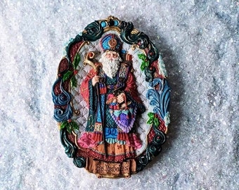 Vintage Santa St. Nicholas The Netherlands Santa Clause Holland Wall Hanger