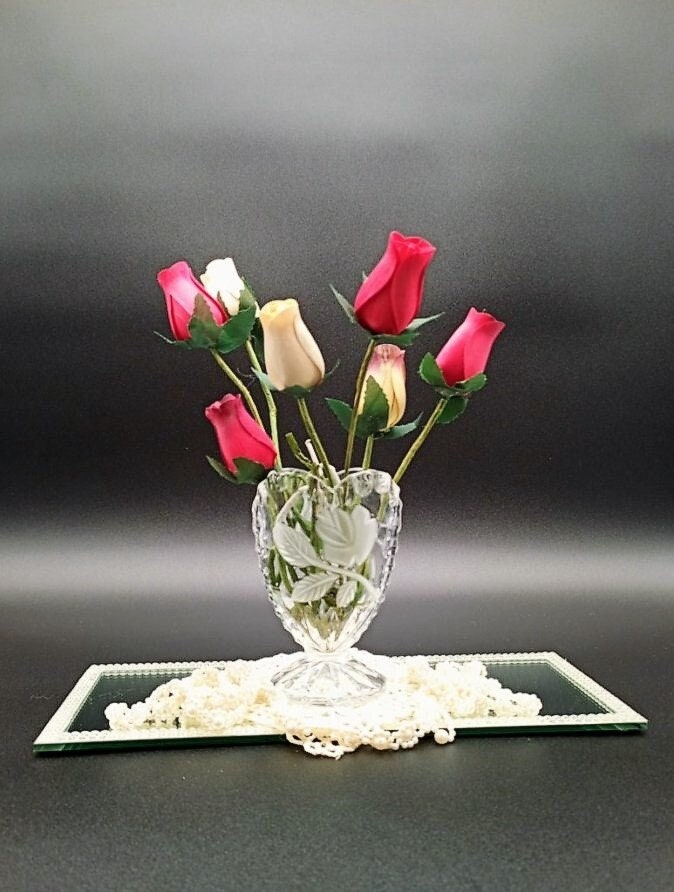 Valentine's Day Vase Filler Decorations, Red, White Hearts, 13 Ct 