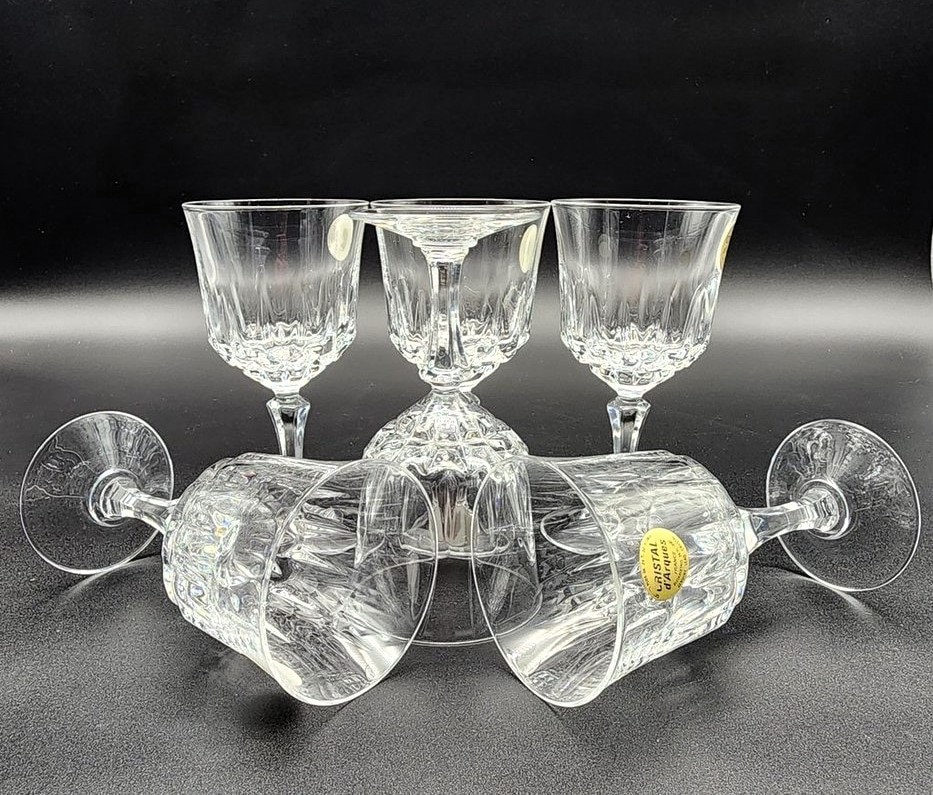 Vintage Cristal D'arques Lead Crystal Wine Glasses - Set of 6 - Etsy