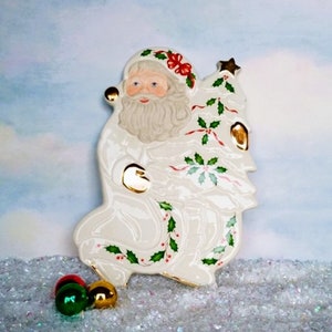 Lenox For The Holidays, Holiday Santa Trivet, Christmas Holiday Santa Claus Trivet, Holiday Kitchen Decor