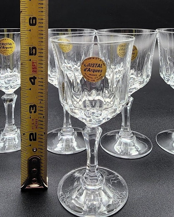 Vintage Cristal D'arques Lead Crystal Wine Glasses - Set of 6 - Etsy