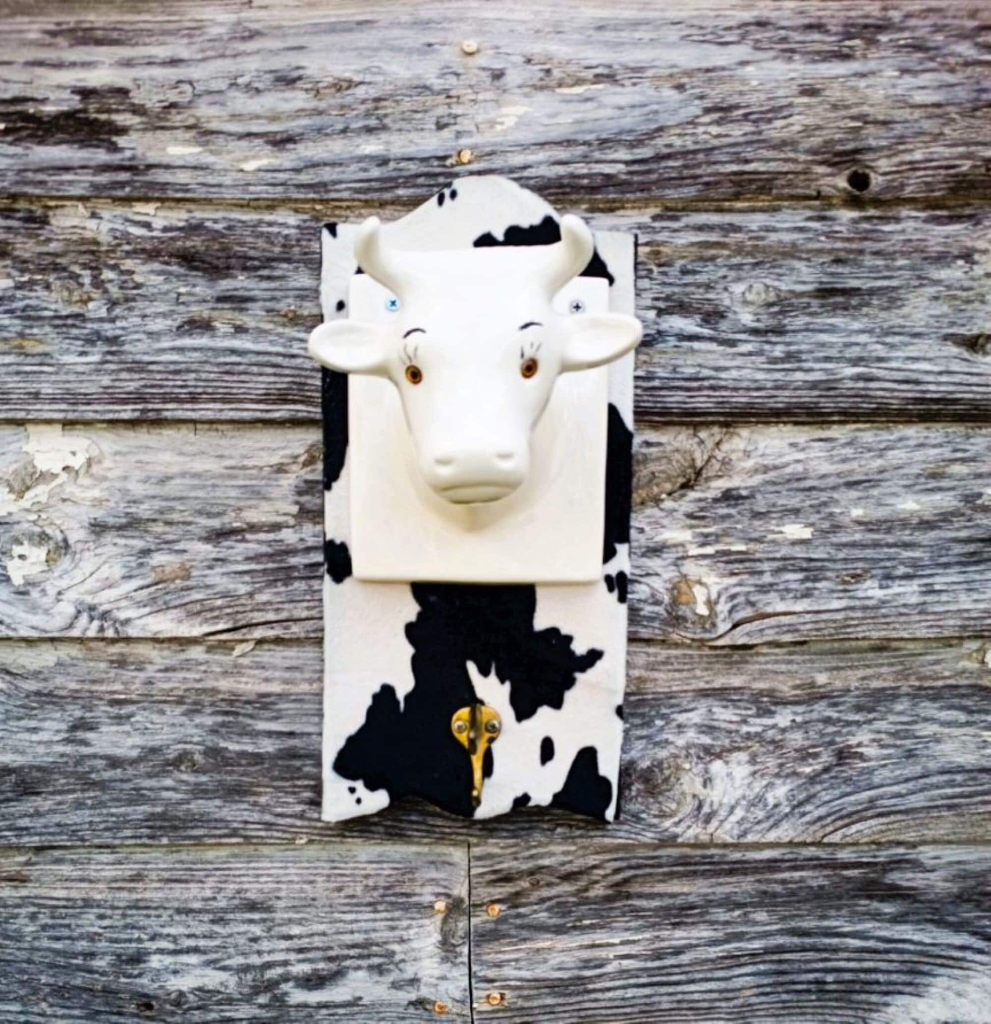 Cow towel holder new arrivals