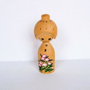Vintage Wooden Kokeshi Doll Hand Carved Doll Japanese Geisha