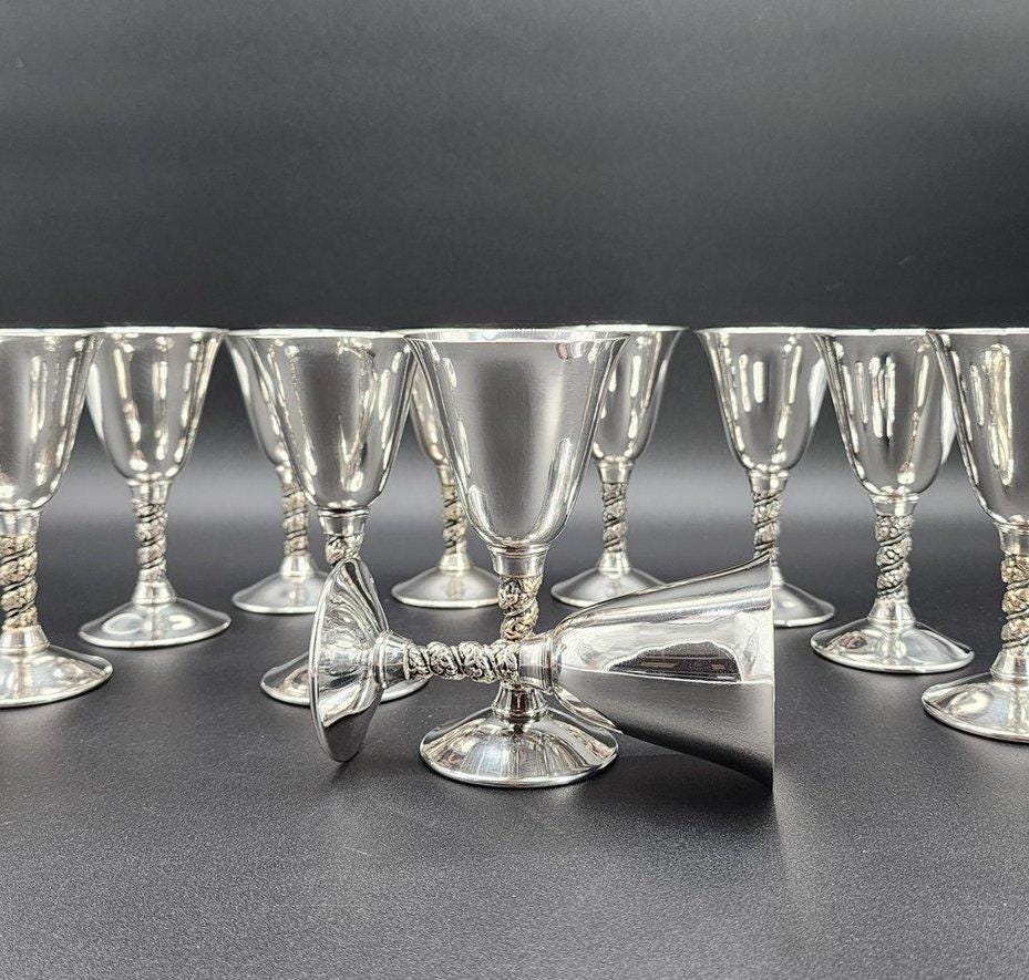 Vintage Valero Silverplated Wine Goblet: Renaissance Style Barware - Main Image