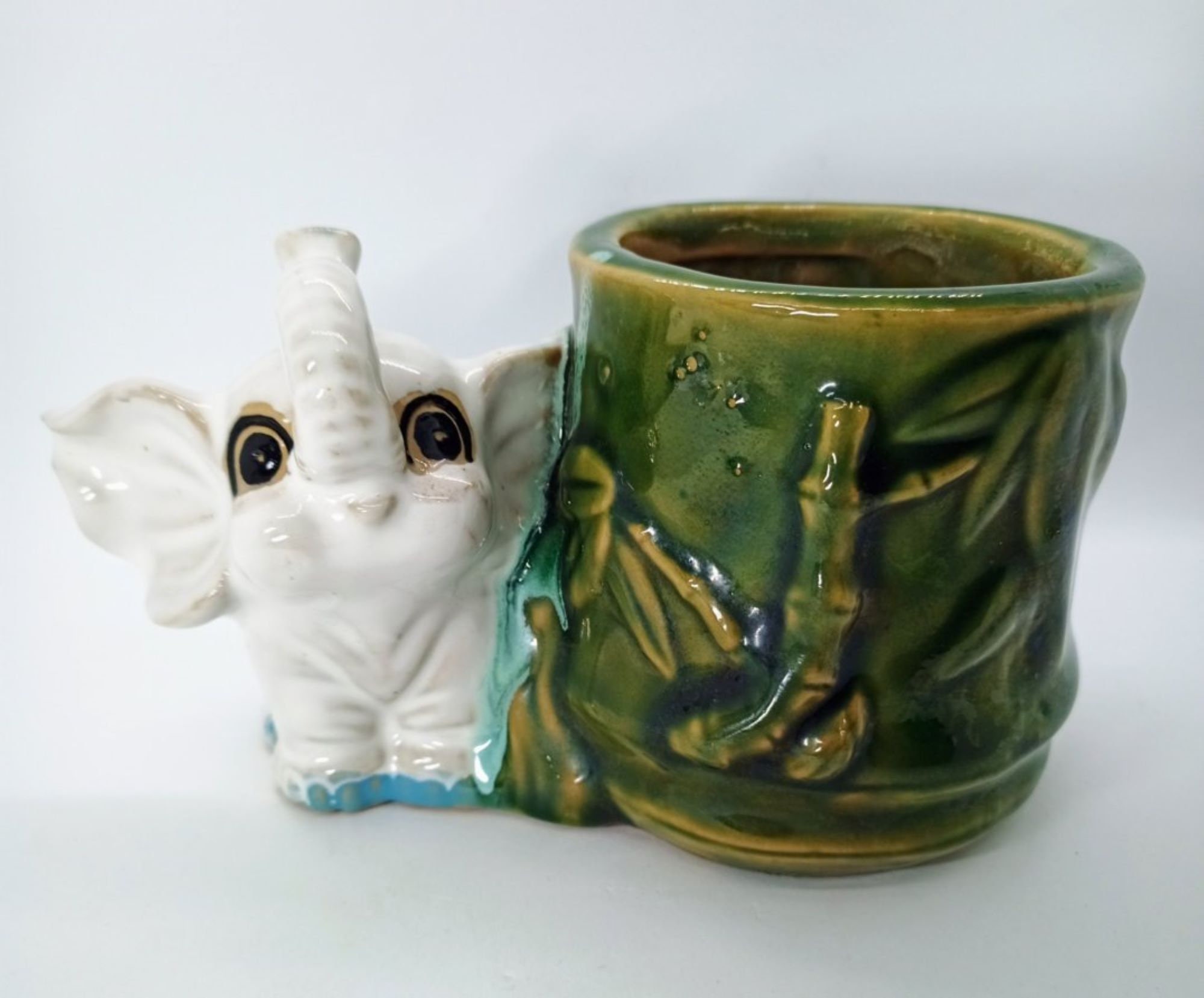 Vintage Elephant Planter Figurine/vase Decorative Indoor Etsy