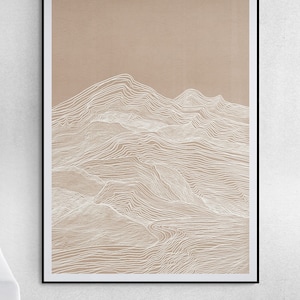 Mountain Line Art | Digital Download |  Mountain Wall Decor | Minimalist Wall Art
