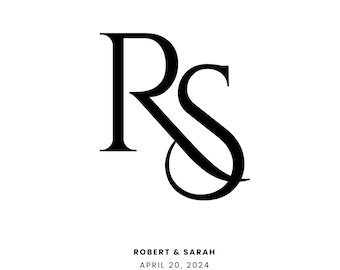 Wedding Monogram, Couple Monogram, Wedding Couple Logo Digital, Initial Logo, Modern Wedding Logo, Wedding SVG