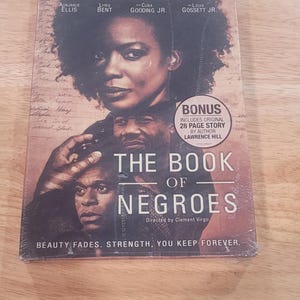 May include: DVD of "The Book of Negroes" based on the novel by Lawrence Hill, featuring Aunjunue Ellis, Lyriq Bent, Cuba Gooding Jr., and Louis Gossett Jr. The cover displays portraits of the actors and the text "Beauty Fades. Strength, You Keep Forever."