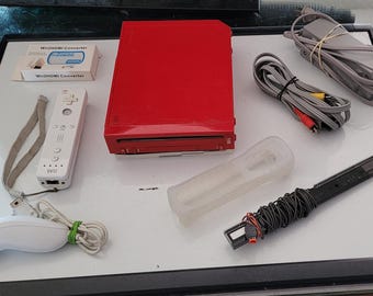 Wii Console Red Edition Set Up - Etsy