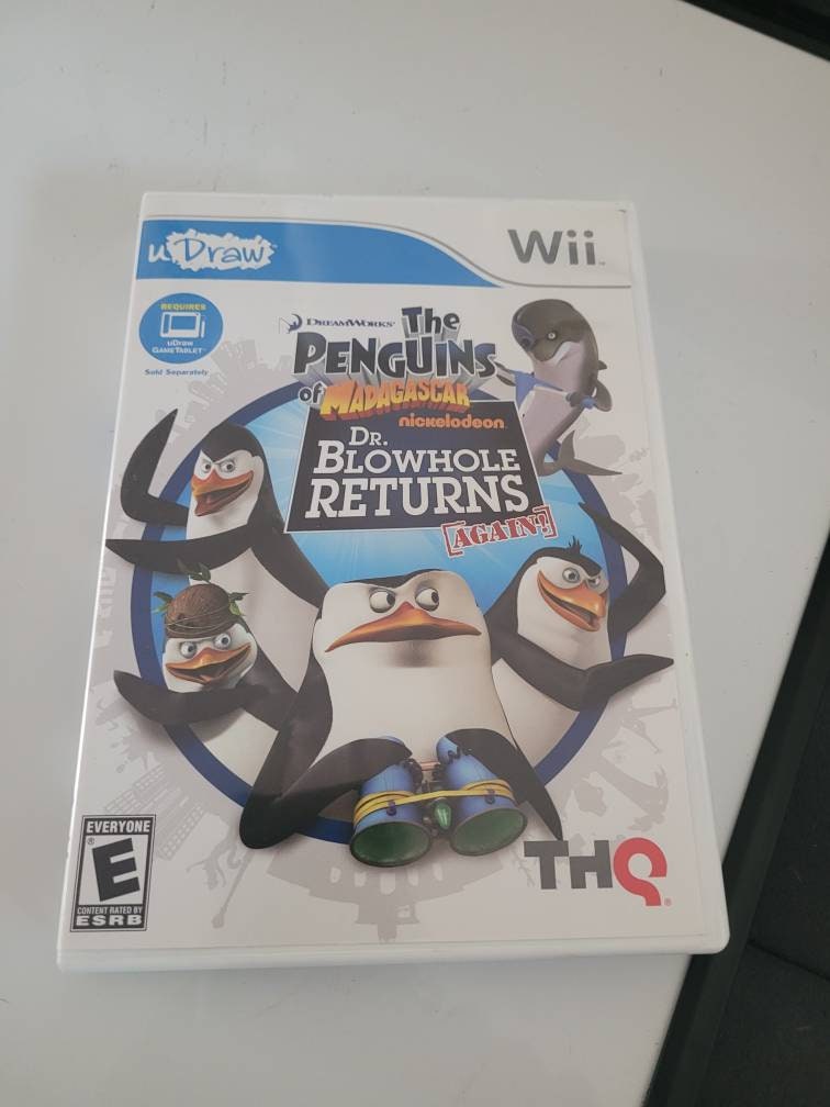 Jogo udraw penguins of madagascar dr. blowhole returns wii em