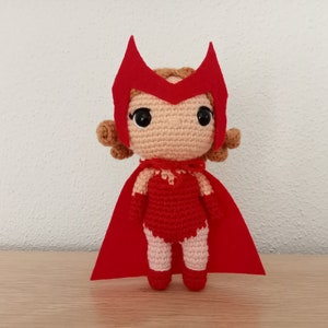 Marvel&#39;s WandaVision Halloween Wanda / Scarlet Witch amigurumi doll