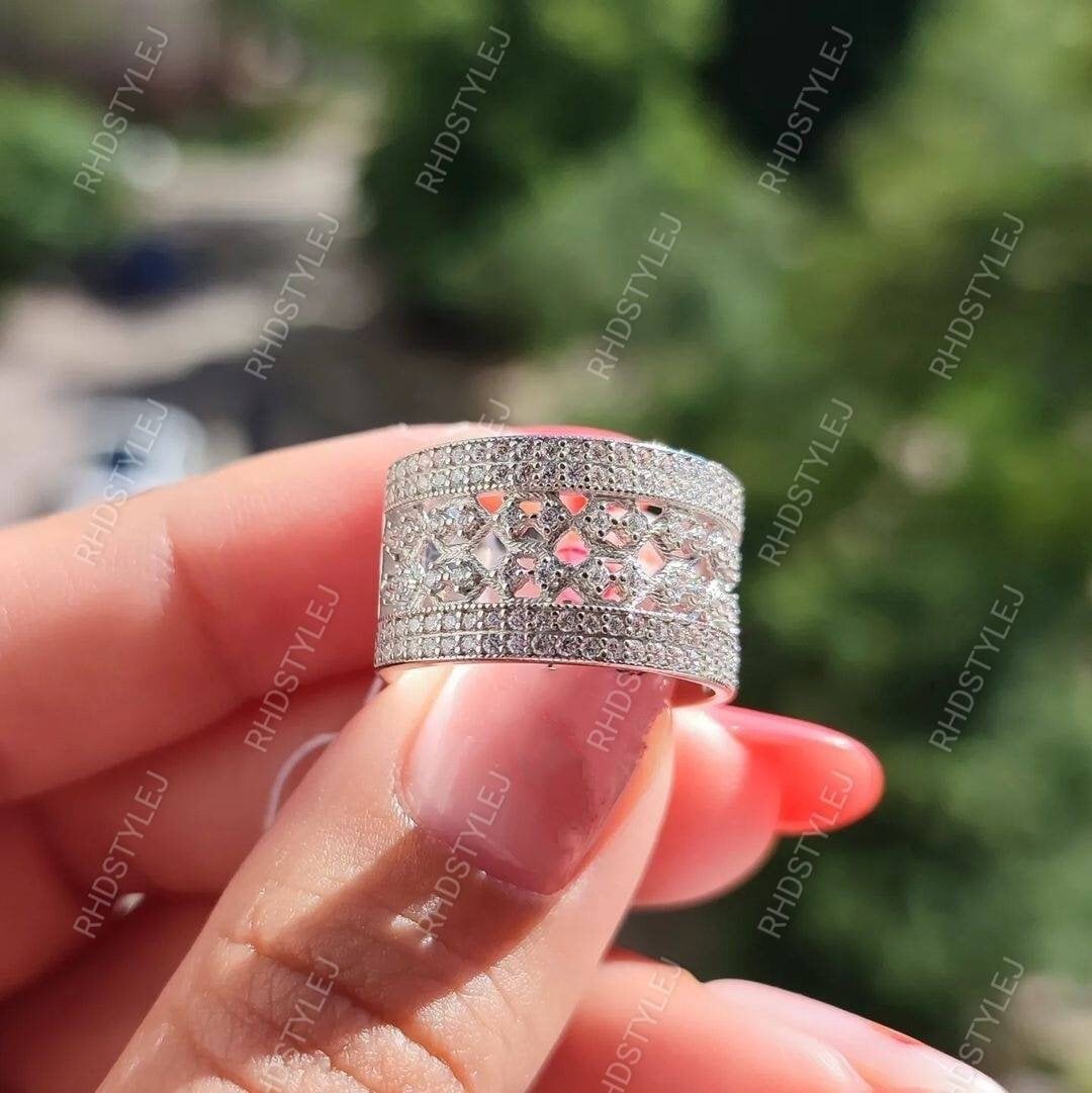 Wide band on sale anniversary rings