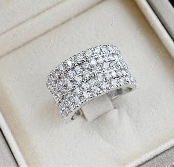 アクセサリー Vintage Silver Wide Thick Ring 925 Hammered 5mm Band 925 Sterling Silver Thick Wide Ring Very