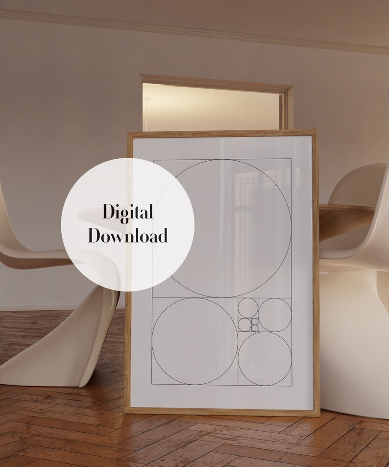 Golden Ratio Poster Sacred Geometry Wall Art Digital Etsy