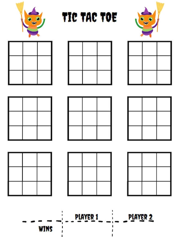 Printable Tic Tac Toe Sheets: Download Free Boards to Play