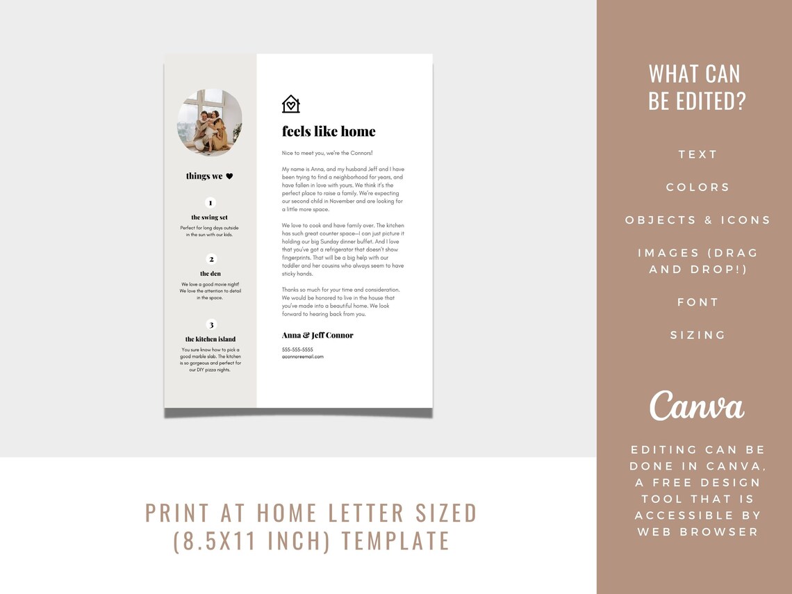 Letter to Seller, Home Offer Letter Template. Real Estate Editable ...