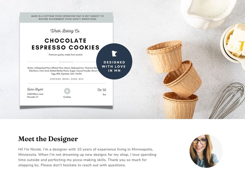 Cottage Law Labels Template Food License Label for Home - Etsy