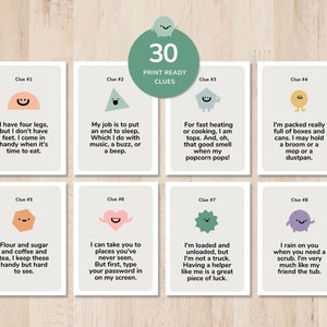 Indoor scavenger hunt printable edit, Indoor birthday treasure hunt clue cards, printable and editable birthday scavenger hunt cards image 1