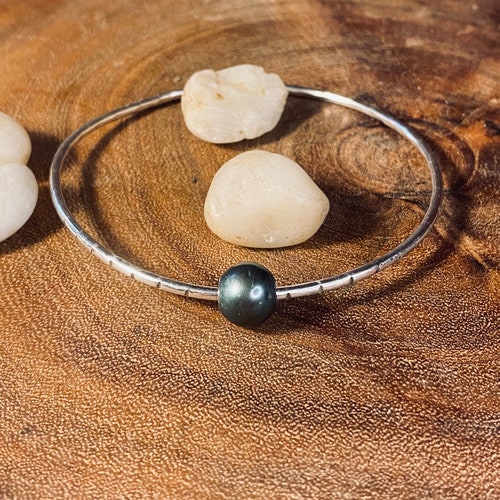 Tahitian cheapest Pearl Sterling Silver Bangles