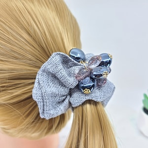 Hair Scrunchies, Beaded Hair Scrunchies, Pony Tail Holder, Hair Tie