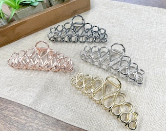 Large Metal Hair Claw Clip | Hair Claw Clip For Thin and Thick Hair | Minimal Hair Claw | Light Metal Hair Clip