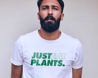 Just Eat Plants. Herren T-Shirt Vegan 100% Baumwolle Gr. S - XL NEU