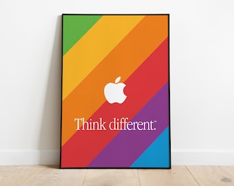 Apple Computers "Think Different" Logo Poster Print 1997 DIN A4 - A0