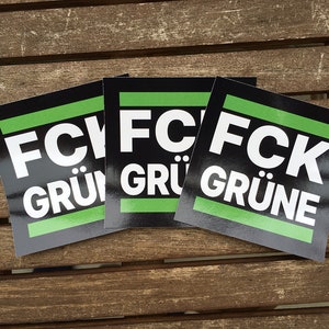 FCK Grüne Aufkleber 7,4 cm Sticker Anti Gegen GRN Baerbock Habeck Bild 3