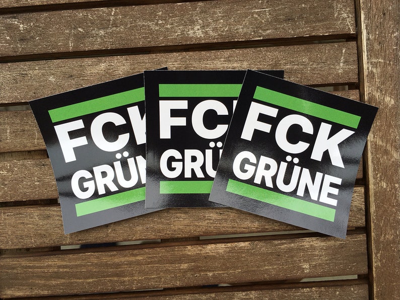 FCK Grüne Aufkleber 7,4 cm Sticker Anti Gegen GRN Baerbock Habeck Bild 3