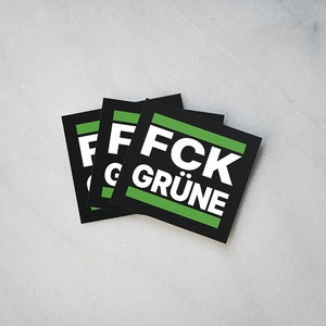 FCK Grüne Aufkleber 7,4 cm Sticker Anti Gegen GRN Baerbock Habeck Bild 5