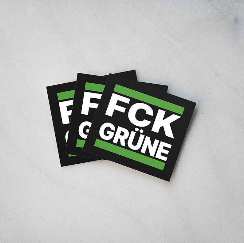 FCK Grüne Aufkleber 7,4 cm Sticker Anti Gegen GRN Baerbock Habeck Bild 5